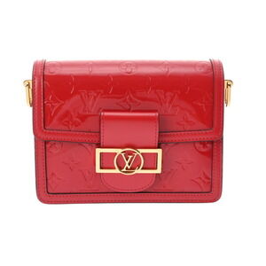 Louis Vuitton Monogram Vernis Dauphine Red Shoulder Bag